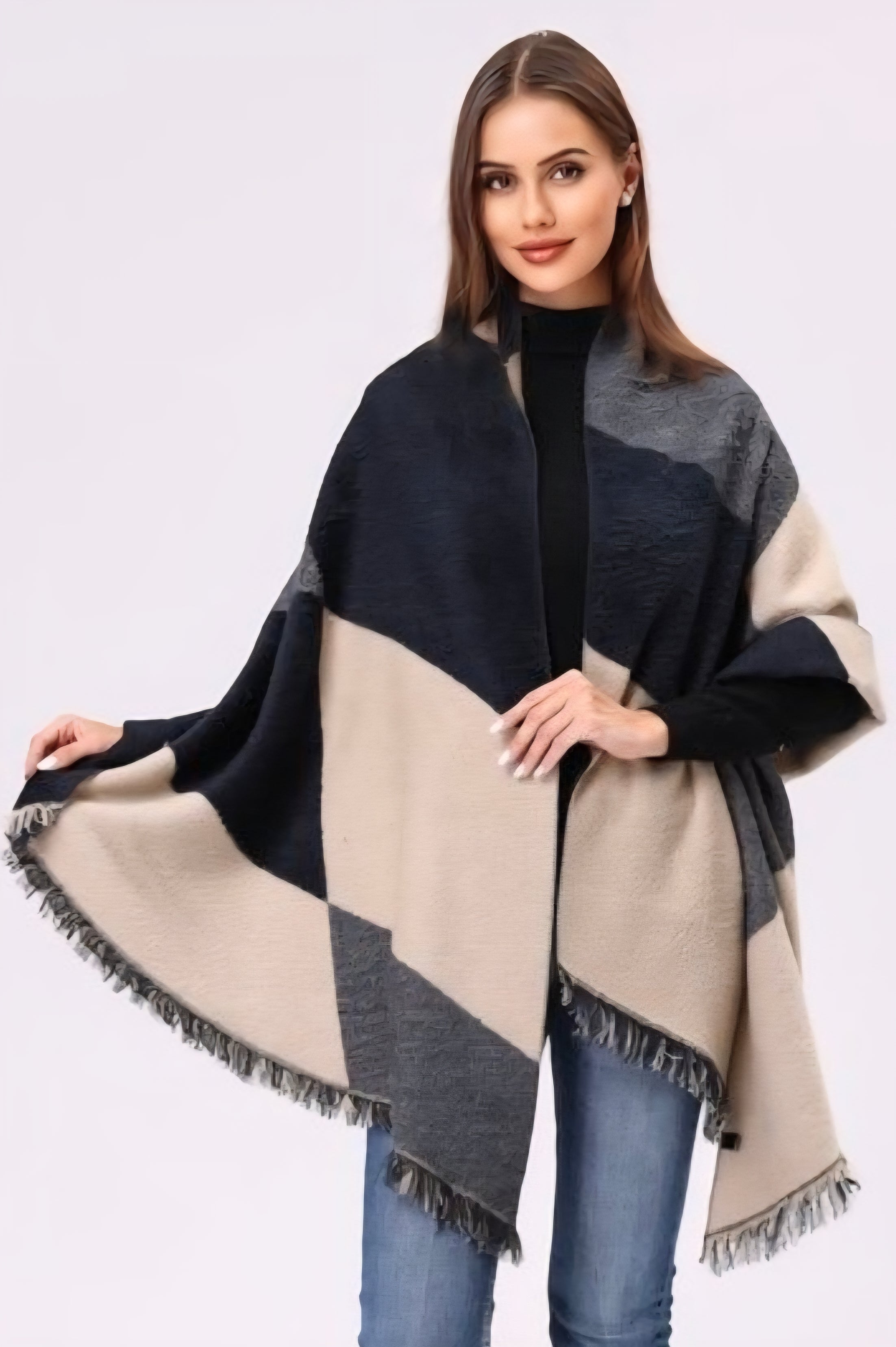 BAZ Geo Print Blanket Scarf