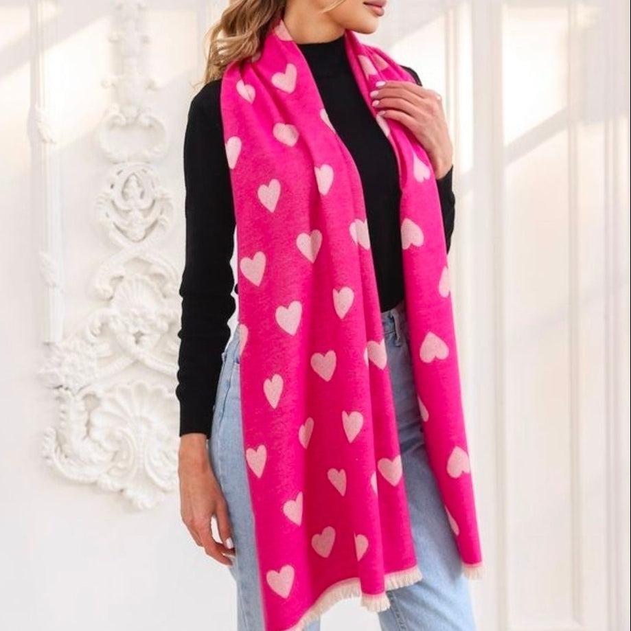BAZ Heart Blanket Scarf