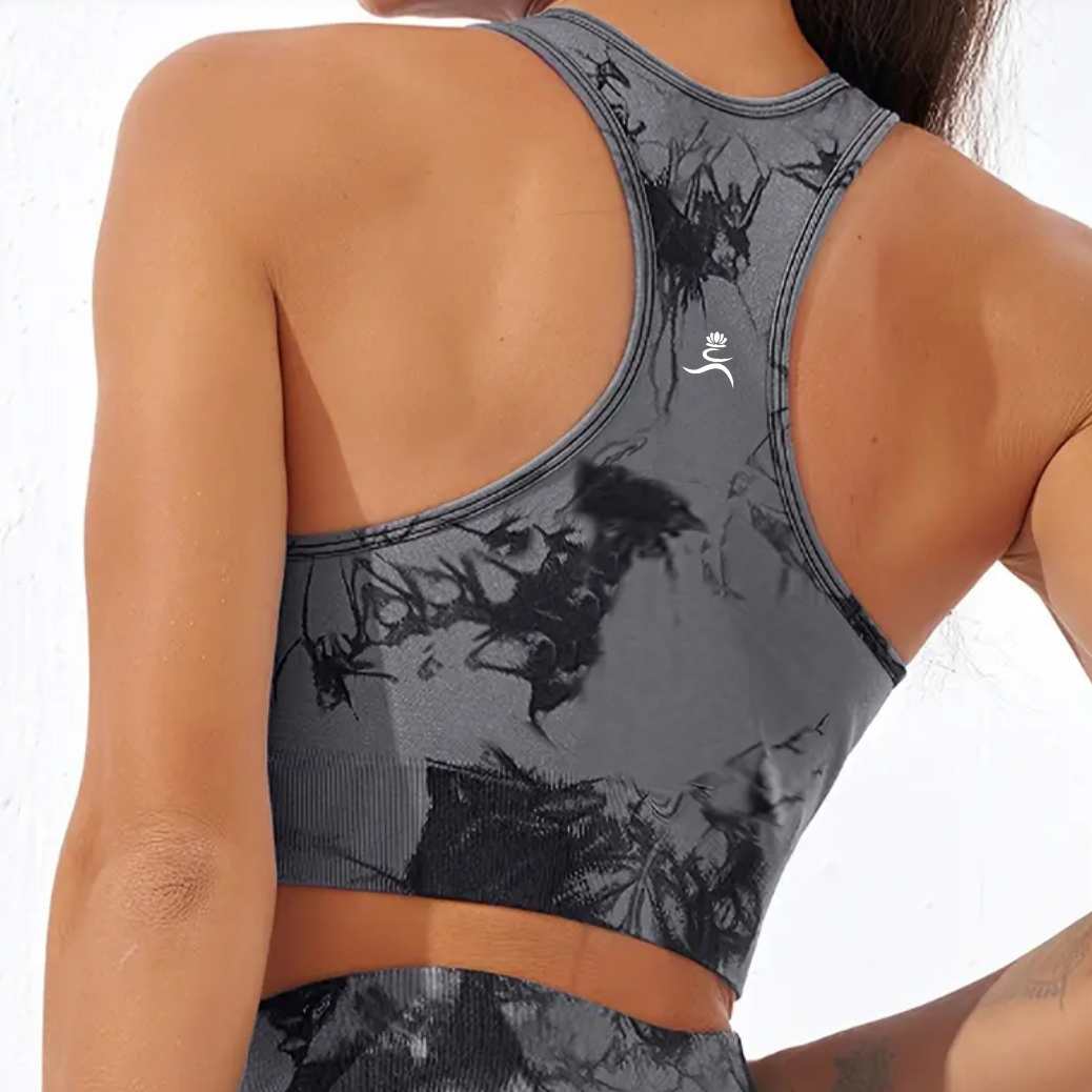 Run Free by Vee - Grey Tie Dye Bra