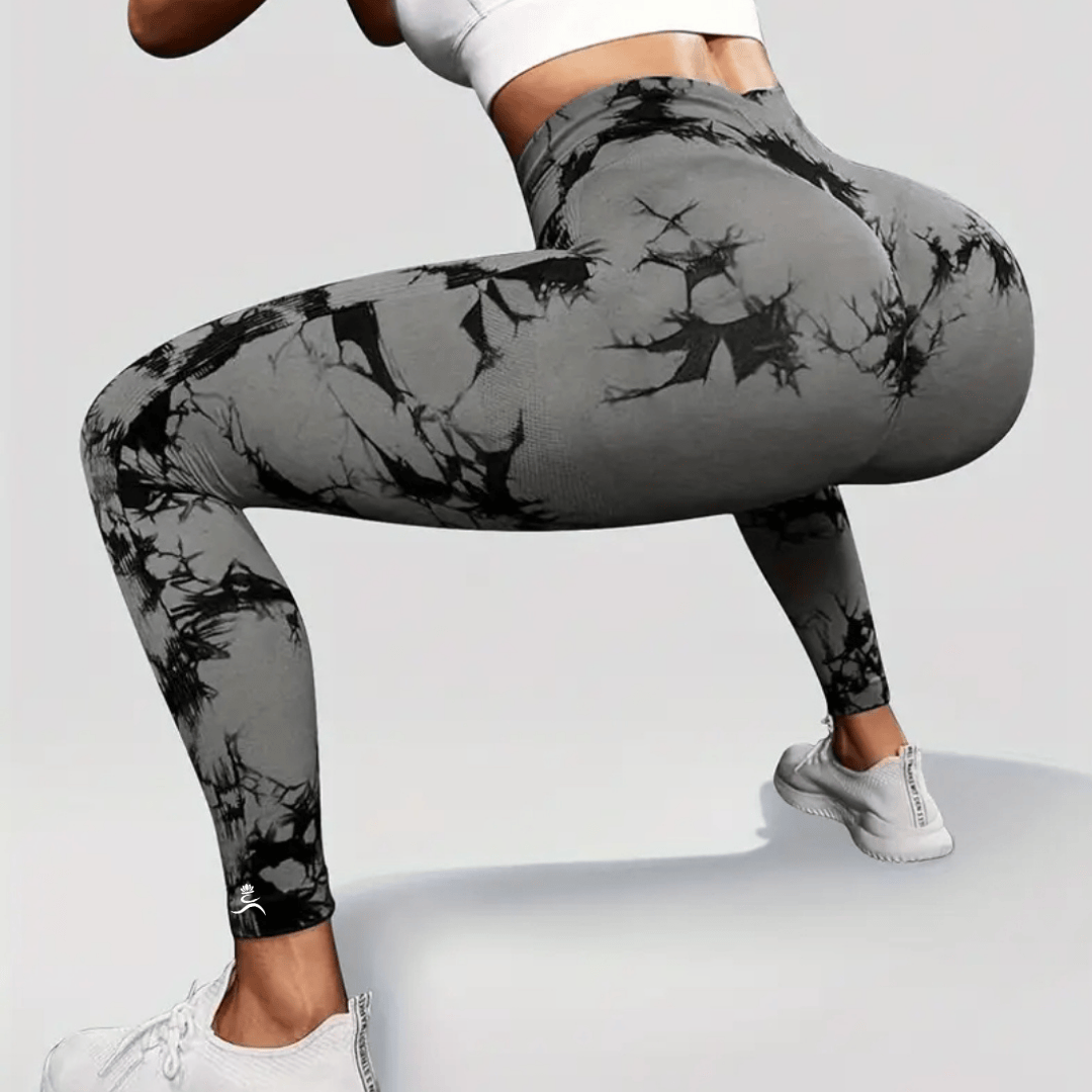 Run Free by Vee - Grey Tie Dye Leggings