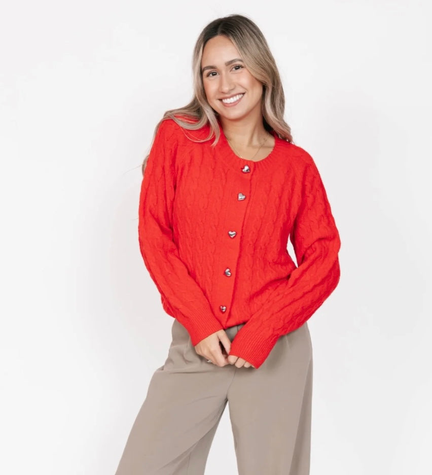 Smash & Tess BELLA Cardigan - Scarlet Red