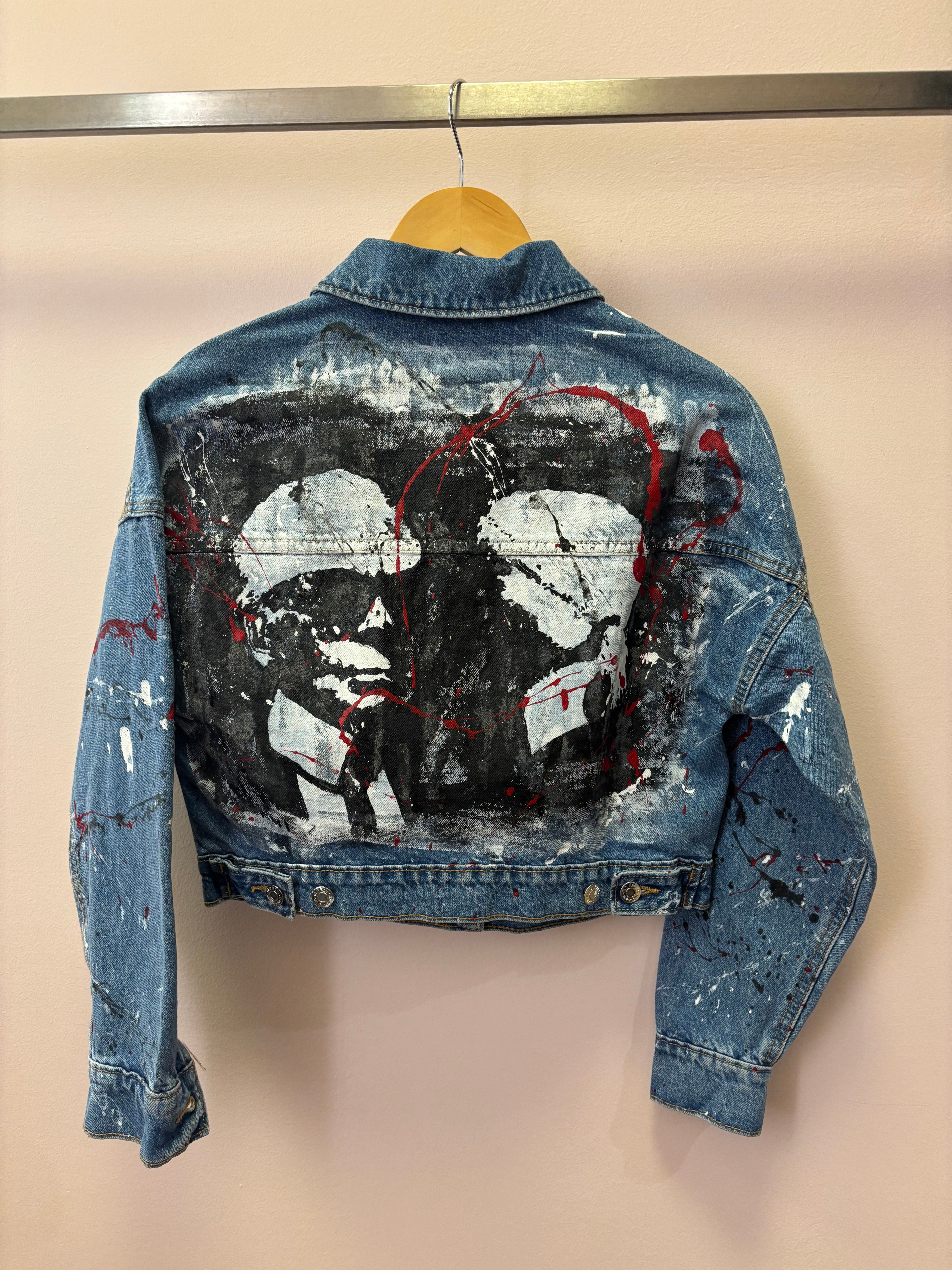 Shar-J Experience - Wearable Art Upcycled Denim Jacket