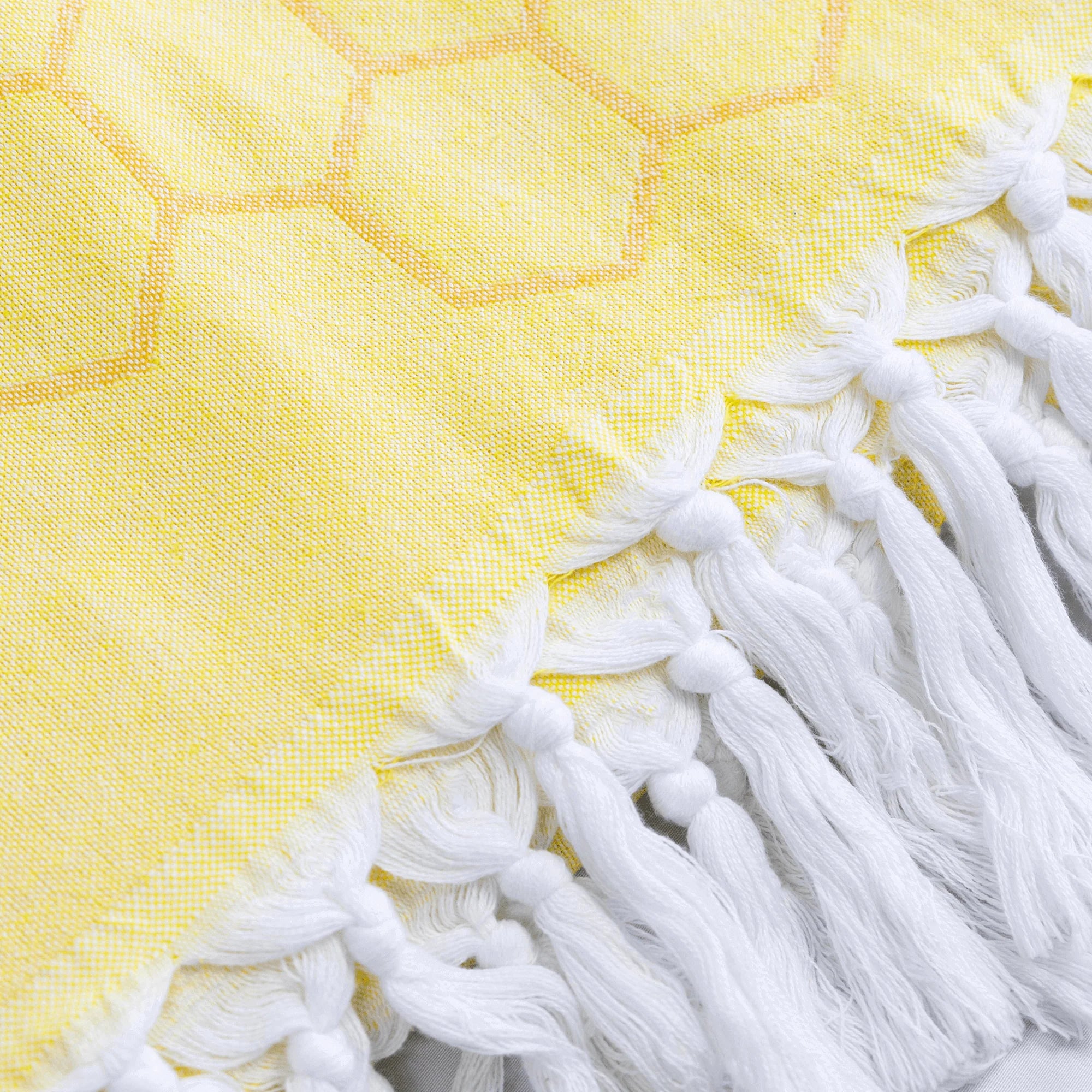 Pomp & Sass Turkish Body Towel - Honeycomb in Yellow + Orange