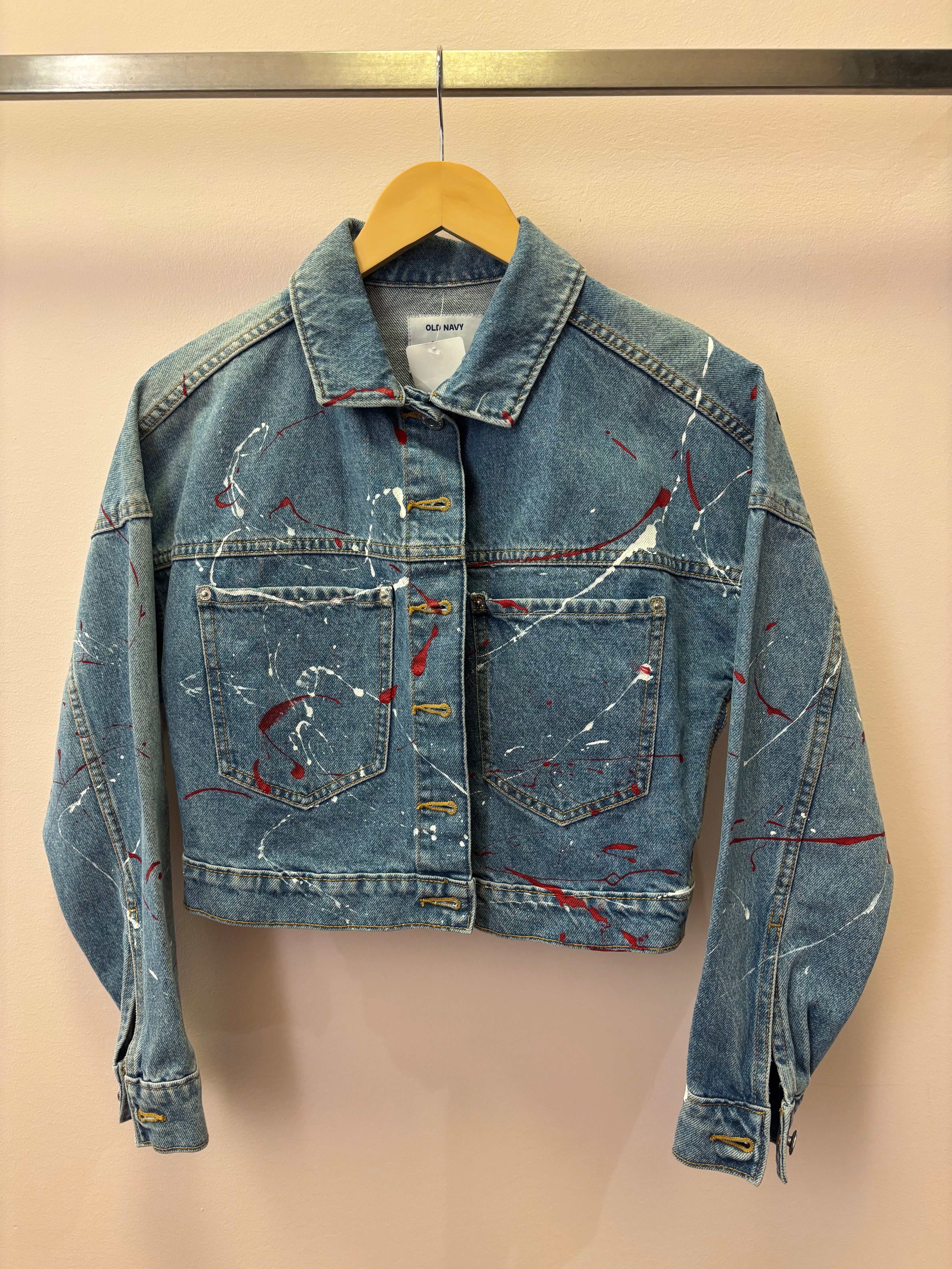 Shar-J Experience - Wearable Art Upcycled Denim Jacket