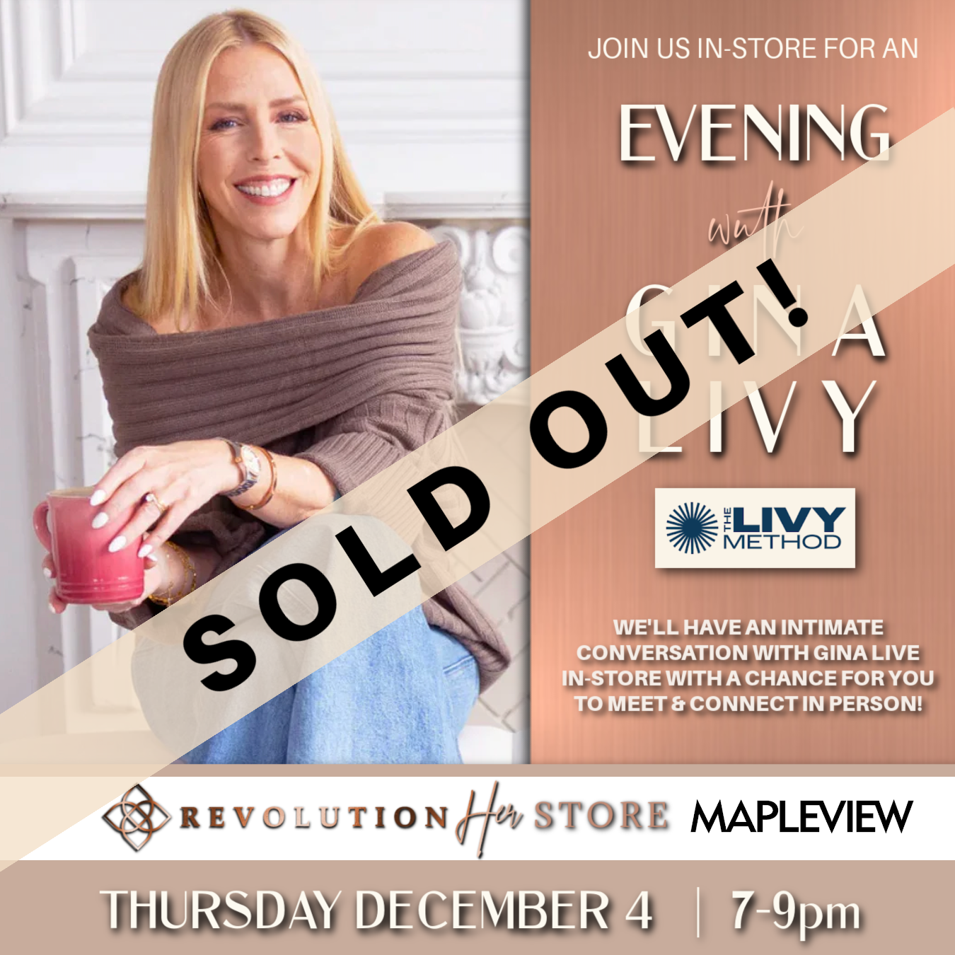 Evening with Gina Livy at Revolution Her Store
