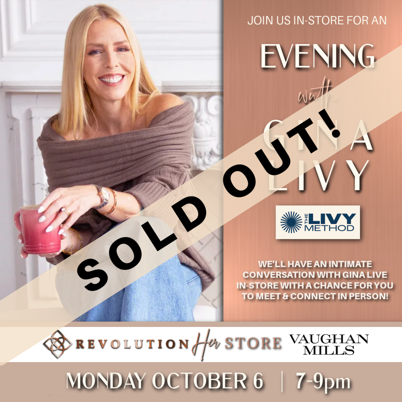 Gina Livy Sold Out Event - October 6