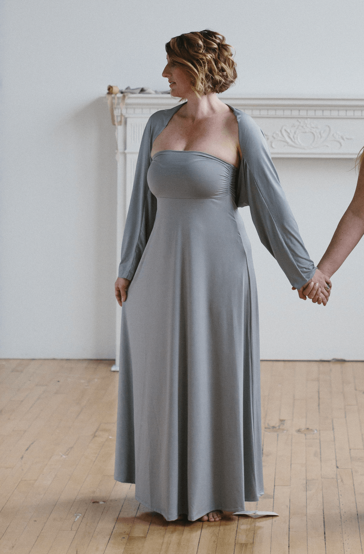 HENKAA Viola Maxi Dress - Silver Grey