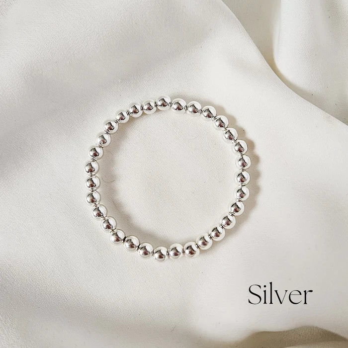 Rock Paper Pretty - 6mm Hematite Stacker Bracelets