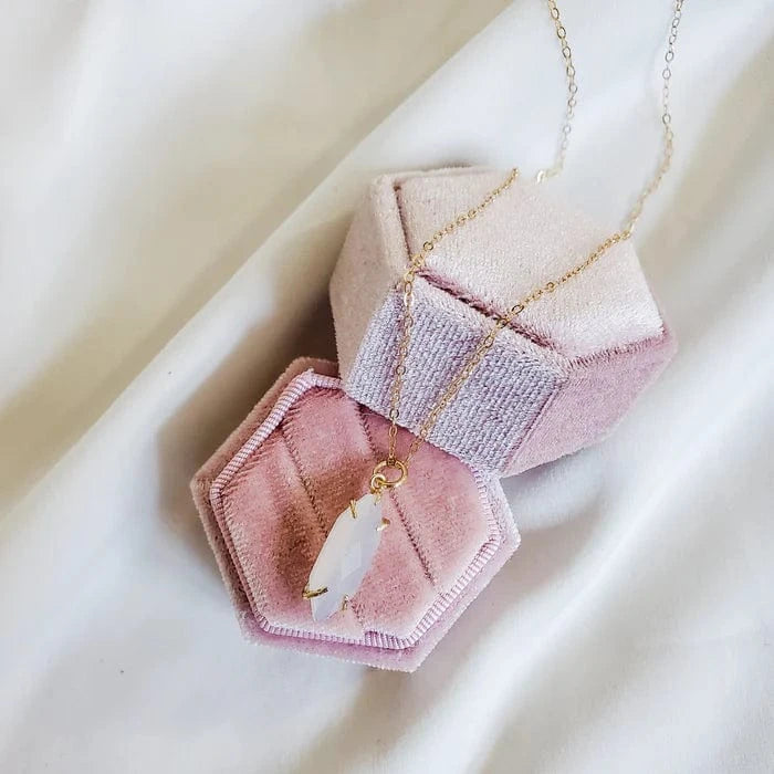 Rock Paper Pretty - Eloise Grey Agate 14k Gold Filled 20”