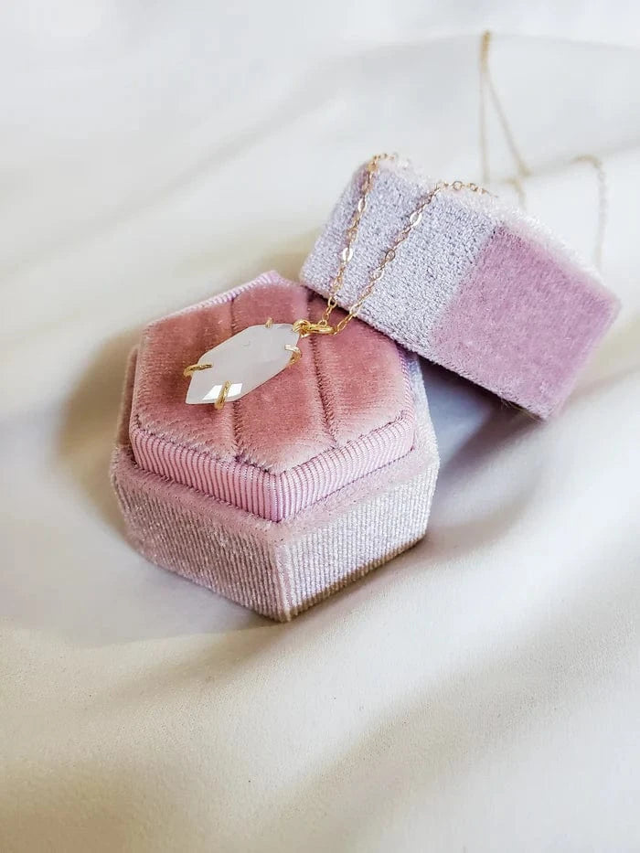 Rock Paper Pretty - Eloise Grey Agate 14k Gold Filled 20”