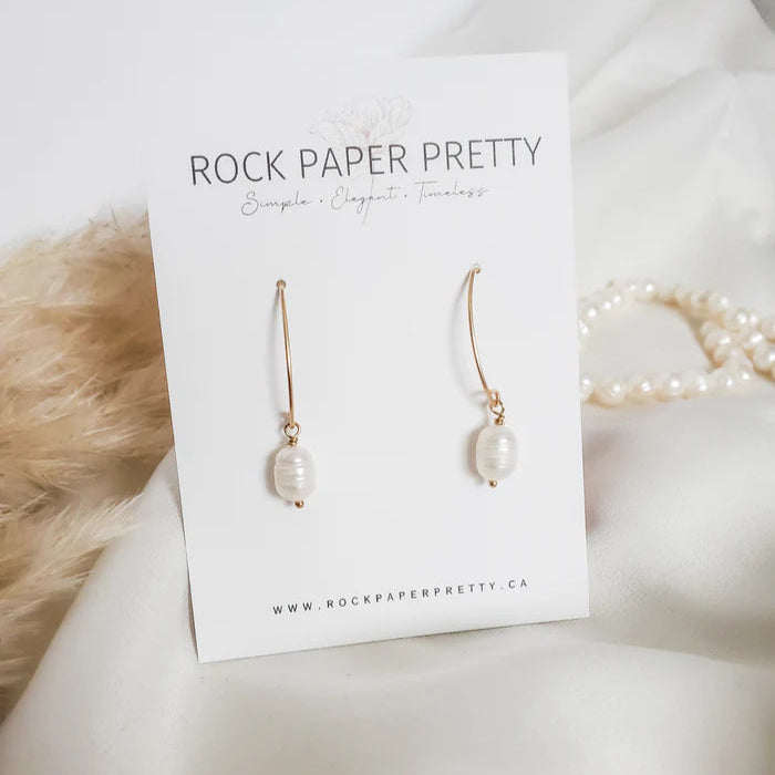 Rock Paper Pretty - Freshwater Pearls, 14k Gold Filled Earrings