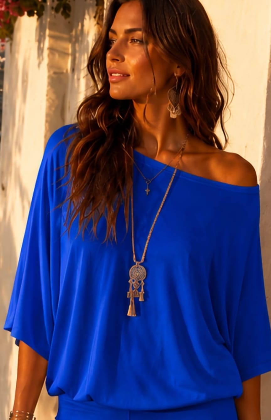 BAZ Malibu Batwing Top with Short Sleeves Fall 2026