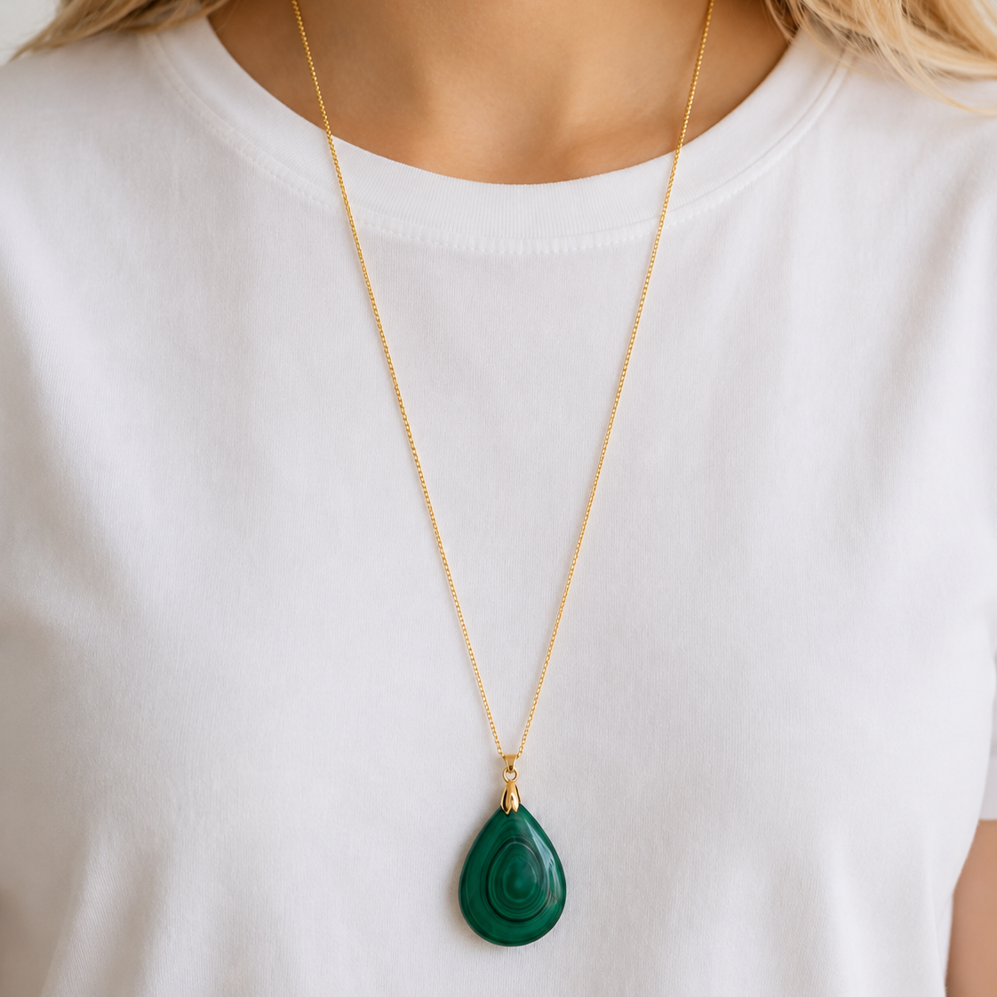 Mayuri's Beads - MALACHITE Mystique Pendant Necklace