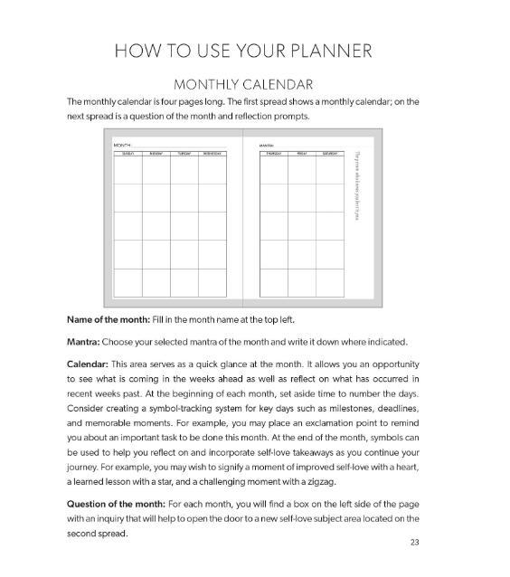 The Self Love Planner