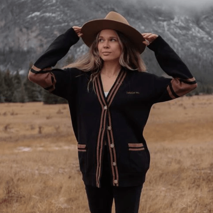 Canoe & Lake Dockside Knit Cardigan