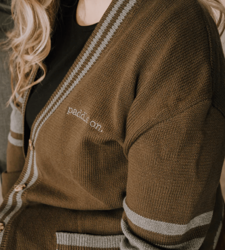 Canoe & Lake Dockside Knit Cardigan