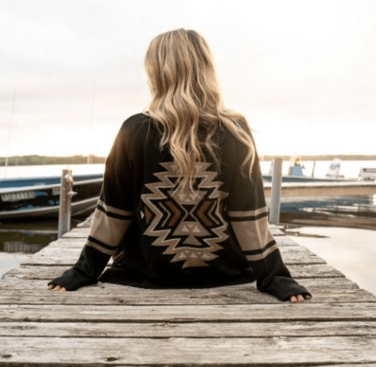 Canoe & Lake Southwest Dockside Knit Cardi (100% Cotton)