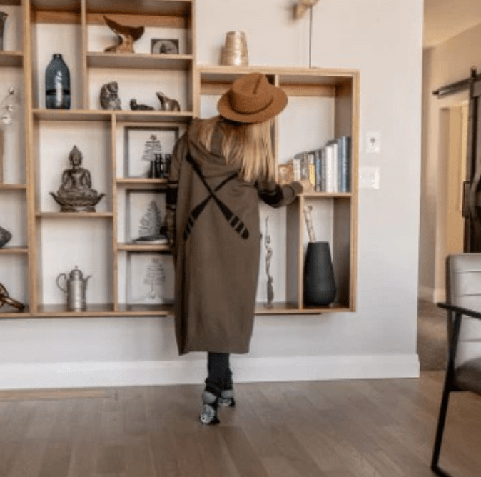 Canoe & Lake Long Hooded Dockside Knit Cardi (100% Cotton)