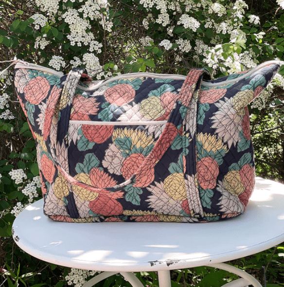 Mahogany KYOKO Quilted Tote Bag