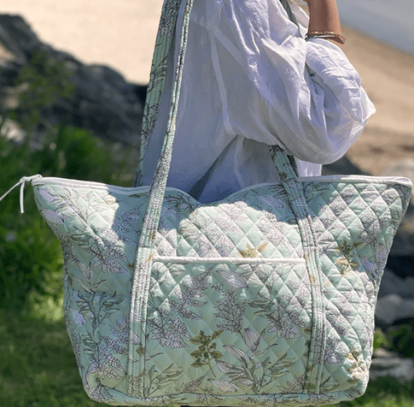 Mahogany SERENA Quilted Tote Bag