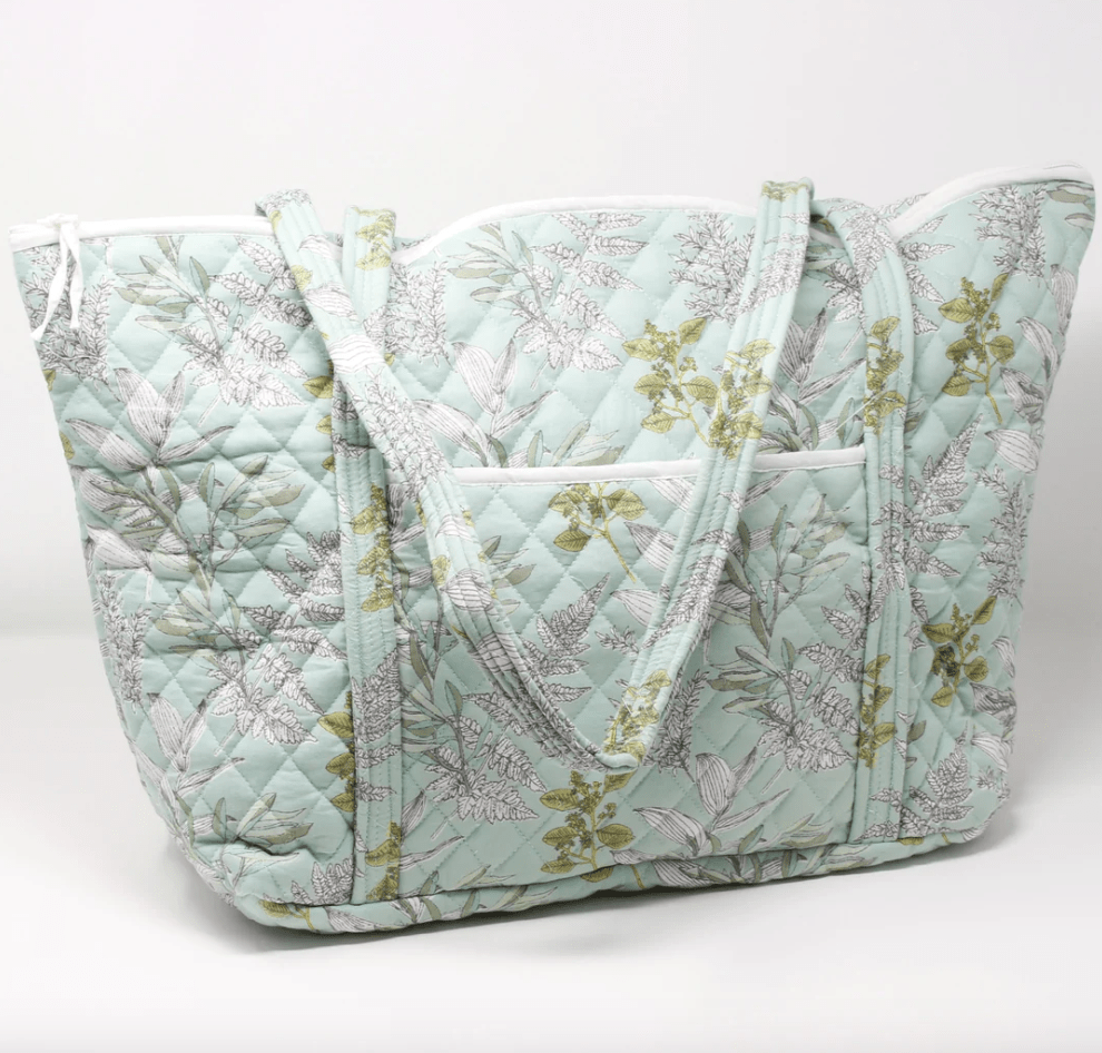 Mahogany SERENA Quilted Tote Bag