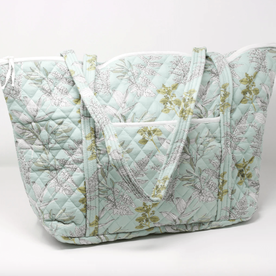 Mahogany SERENA Quilted Tote Bag