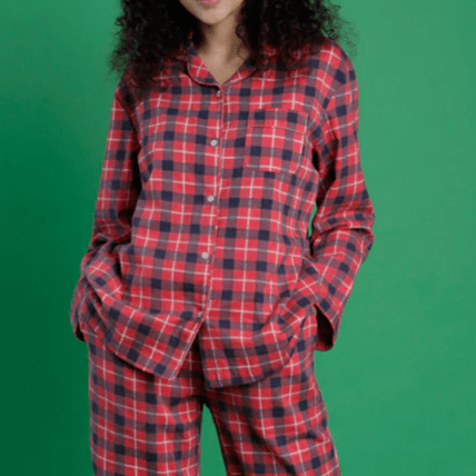 Mahogany PLAID Flannel Pyjama Set