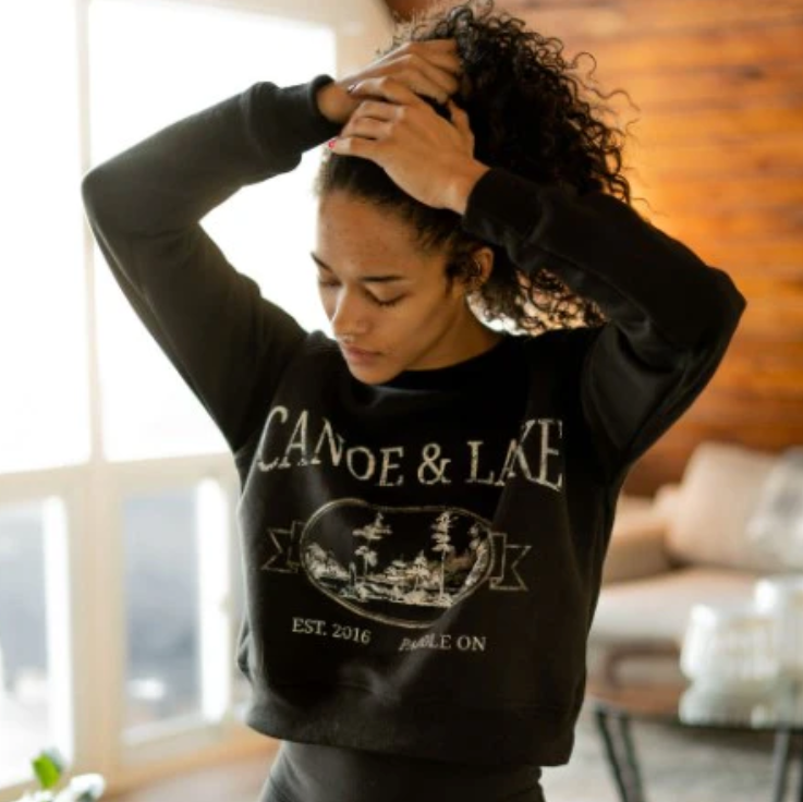 Canoe & Lake HERITAGE Crop Crew Sweater