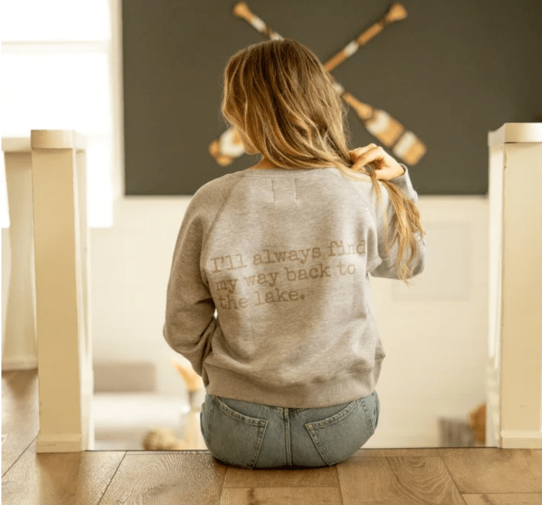 Canoe & Lake HERITAGE Crop Crew Sweater