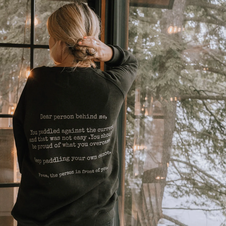 Canoe & Lake Paddle On Stranger Crew Sweater