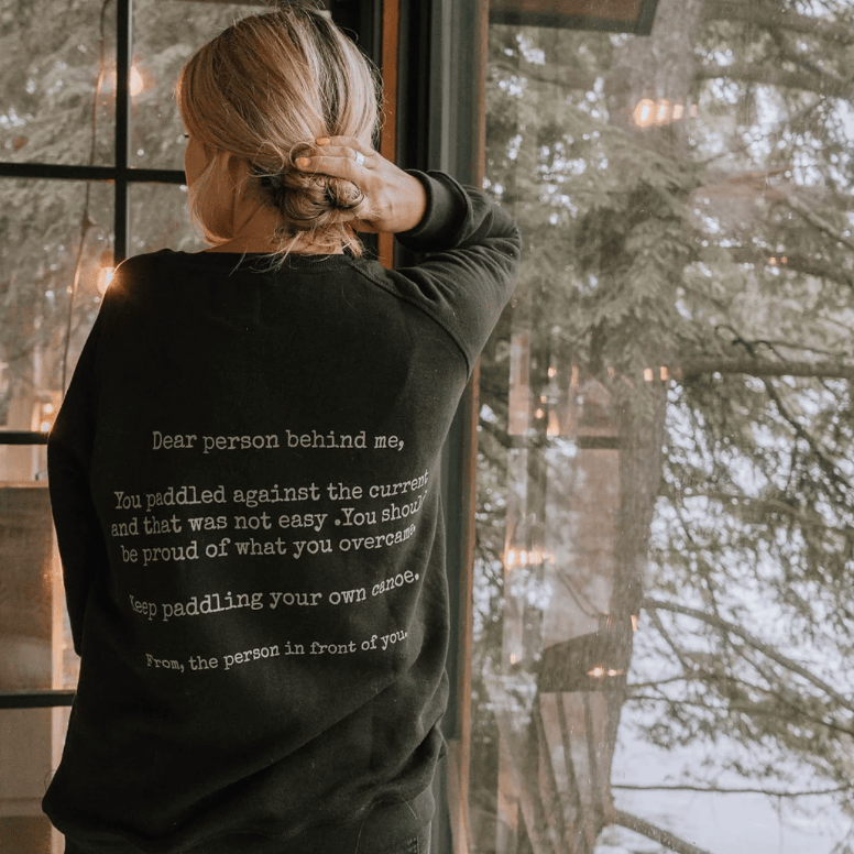 Canoe & Lake Paddle On Stranger Crew Sweater