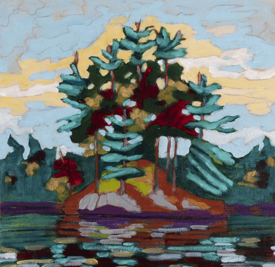 Janet Horne Cozens Fine Art - The Island "Killarney" (Framed, 10x10)