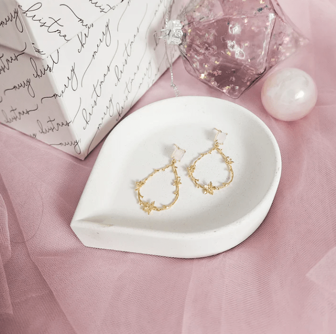 Rock Paper Pretty - Isabella Rose Quartz Earrings