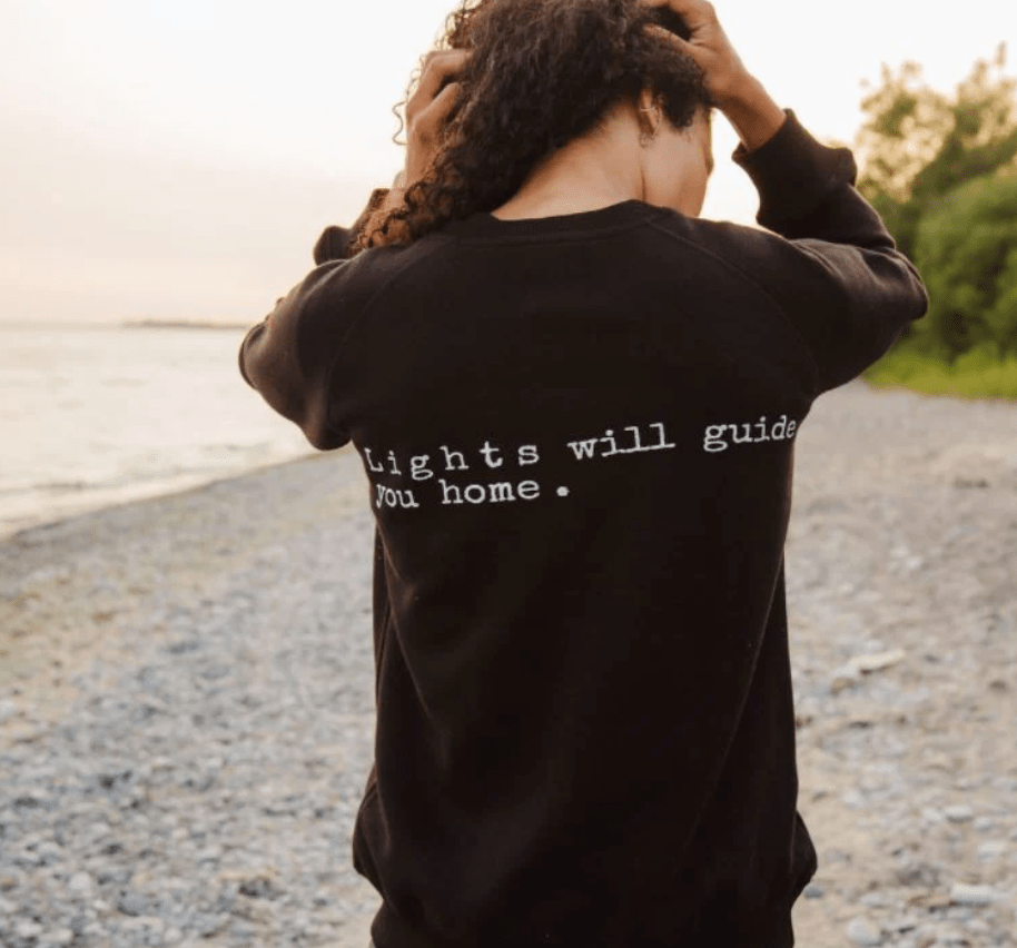 Canoe & Lake Lights Will Guide You Raglan Crew Sweater