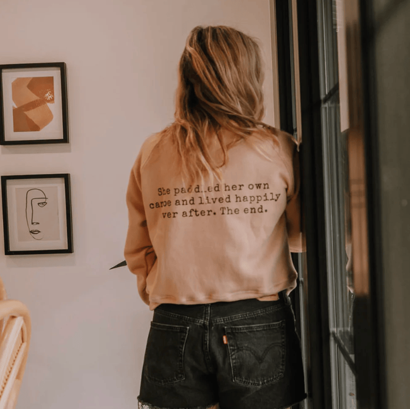 Canoe & Lake BLUSH Crop Crew Sweater