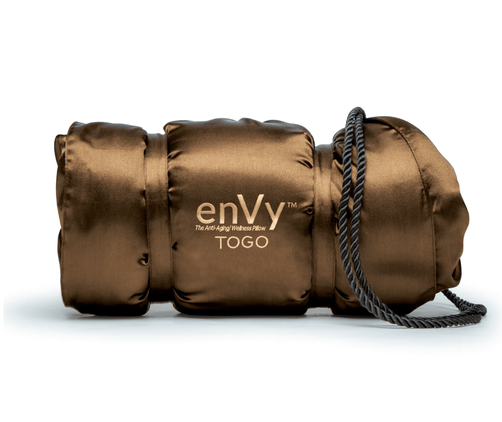 ENVY Natural Latex PROACTIVE-Aging Travel Pillow with COPPER Infused SILK Pillowcase