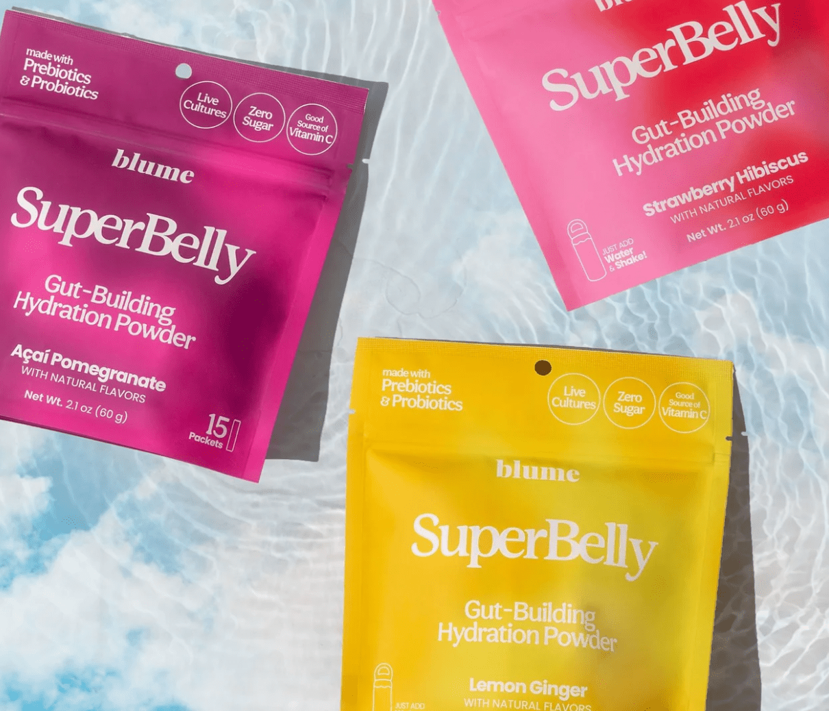Blume SuperBelly LEMON GINGER Hydration Powder