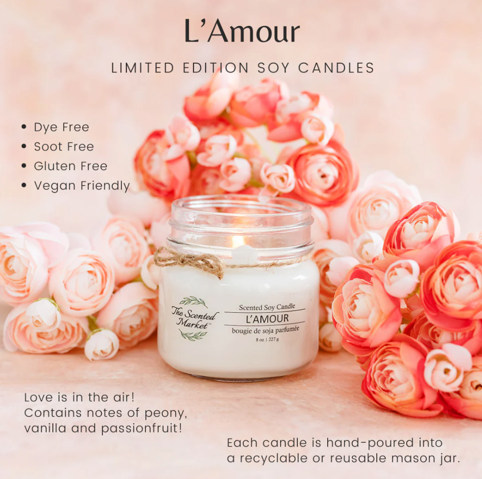 The Scented Market - L'AMOUR Soy Candle