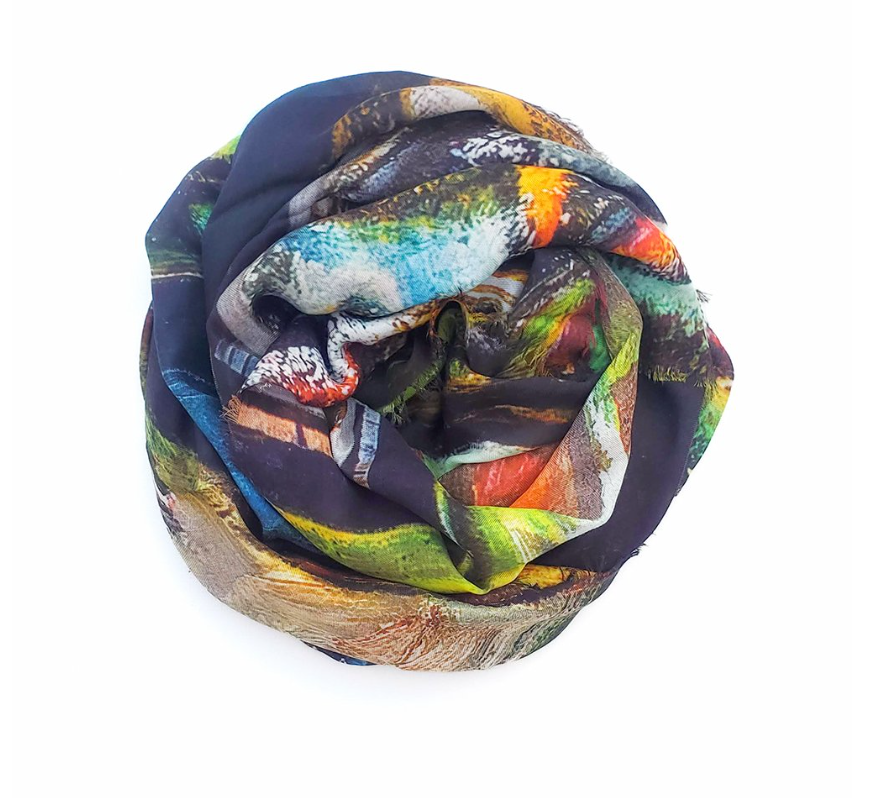 LOLILI Fine Art Scarf - Painted Faces