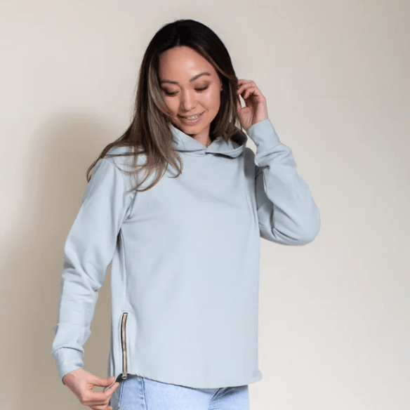 Olive + Splash Long Swoop Bamboo Hoodie