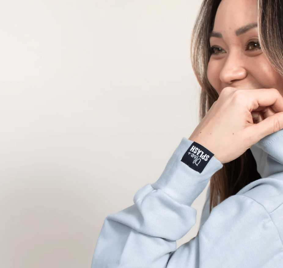 Olive + Splash Long Swoop Bamboo Hoodie