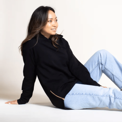 Olive + Splash Long Swoop Bamboo Hoodie