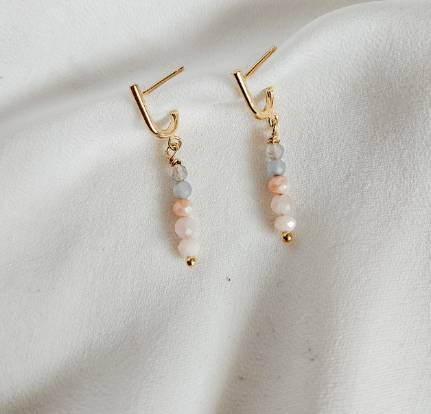 Rock Paper Pretty - Illusion Multi Gemstone Drop Earrings