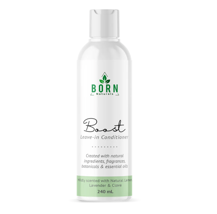 Born Naturals BOOST Leave-In Conditioner for Strength, Shine & Frizz Control
