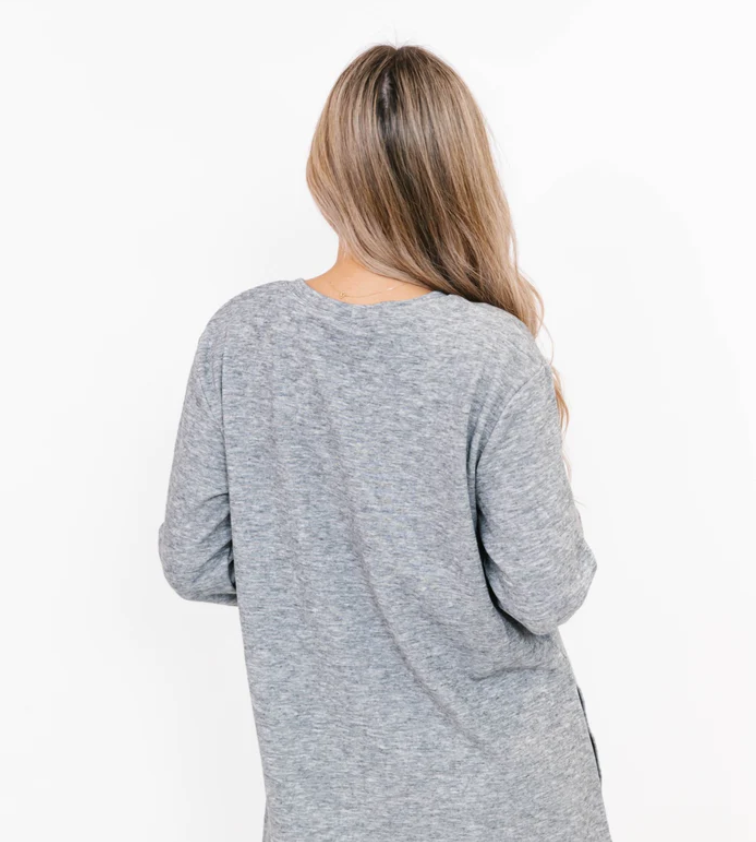 Smash & Tess Short Chelsea Tunic Sweater in Fog Grey