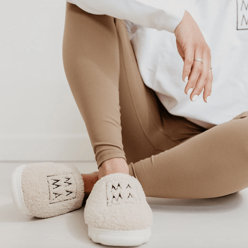 MAMA Slider Slippers in Oat Latte