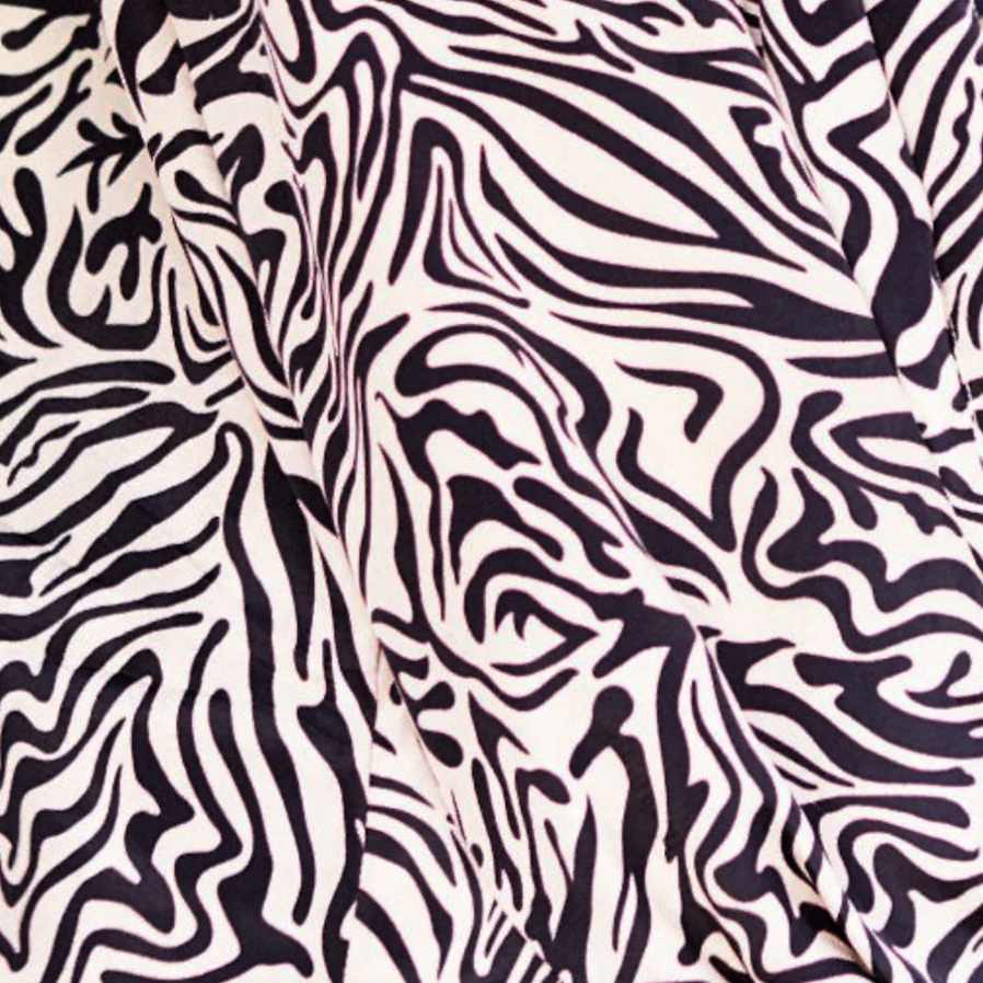 Love Not Fear ZEBRA-PRINT DEVI Wrap Dress