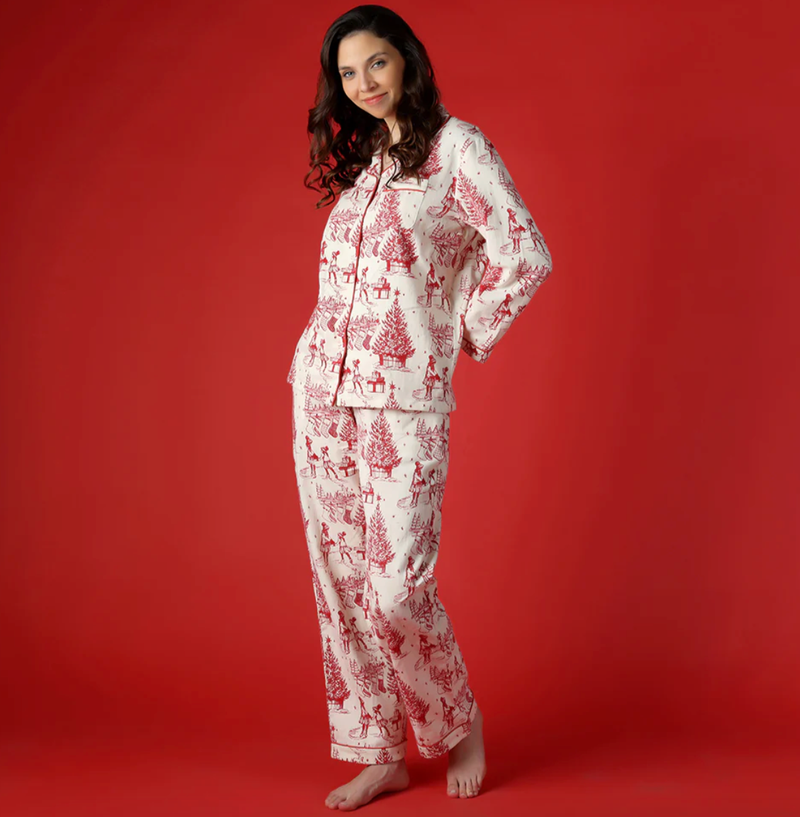 Mahogany HOLIDAY MEMORIES Flannel Pyjama Set
