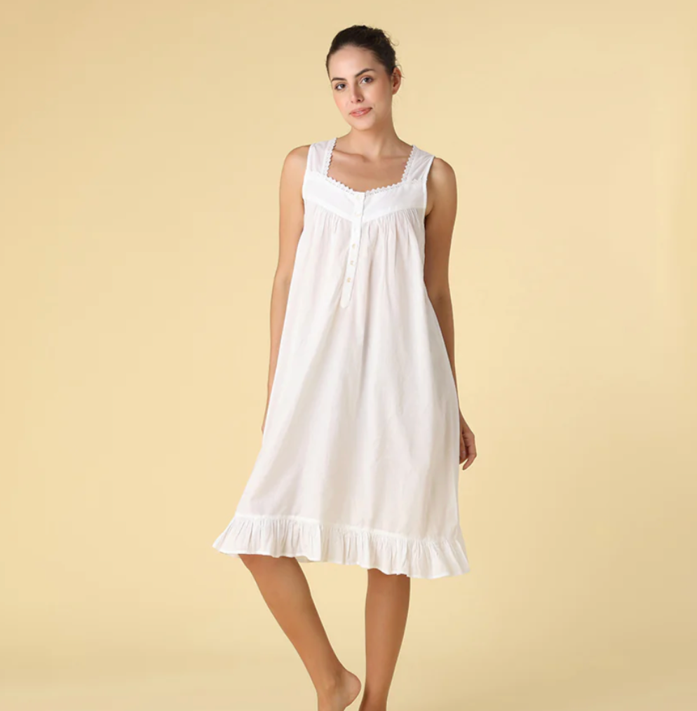 Mahogany ASHLEY White Nightgown
