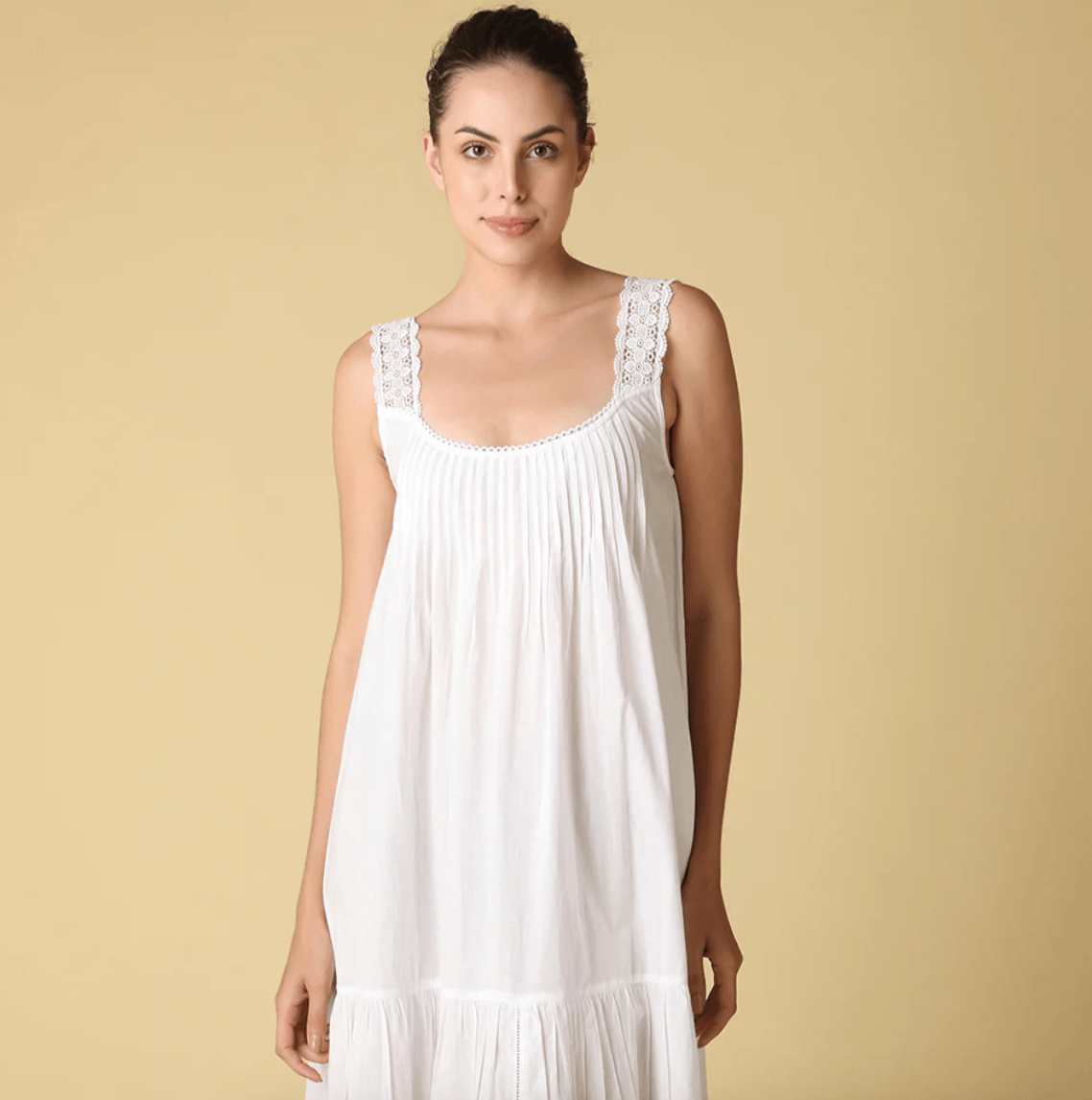 Mahogany MABEL White Nightgown